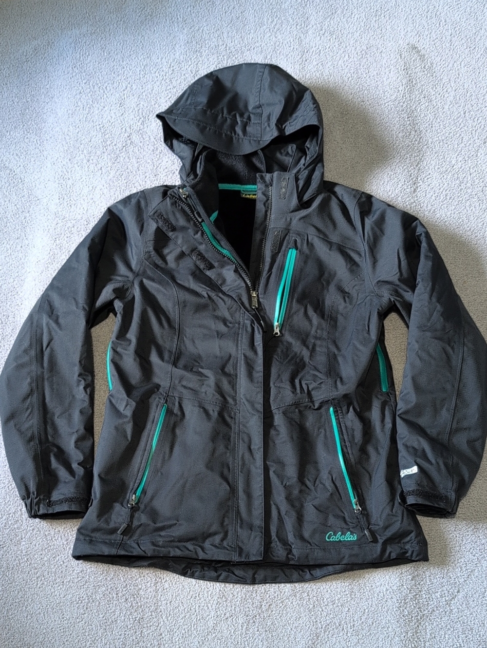 Cabela's Black 3 In 1 Ski Jacket Size S
